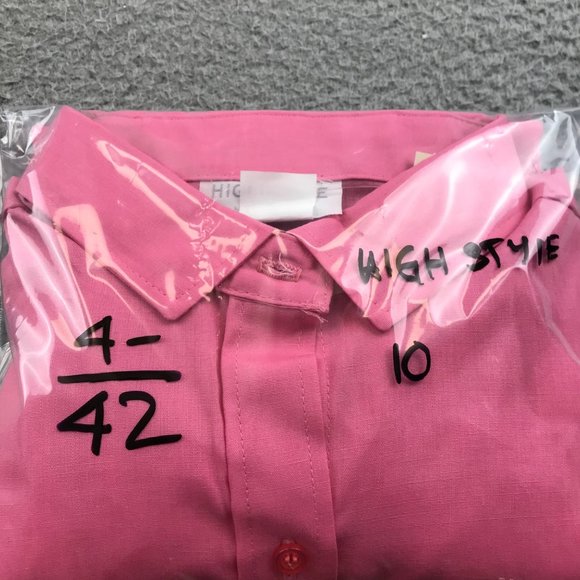 New vintage 70s High Style button up short sleeve shirt size 10 - Picture 7 of 7